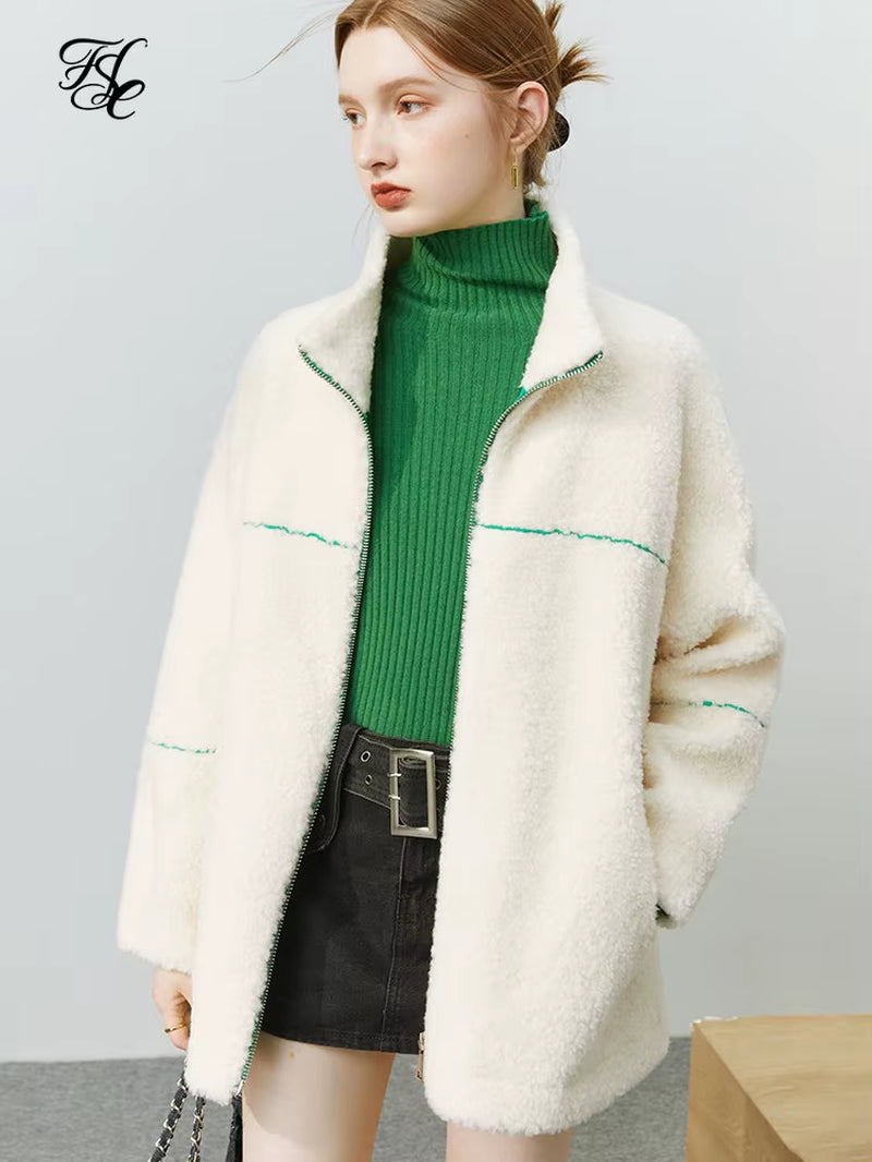 FSLE Korean Style Sports Fur Coats