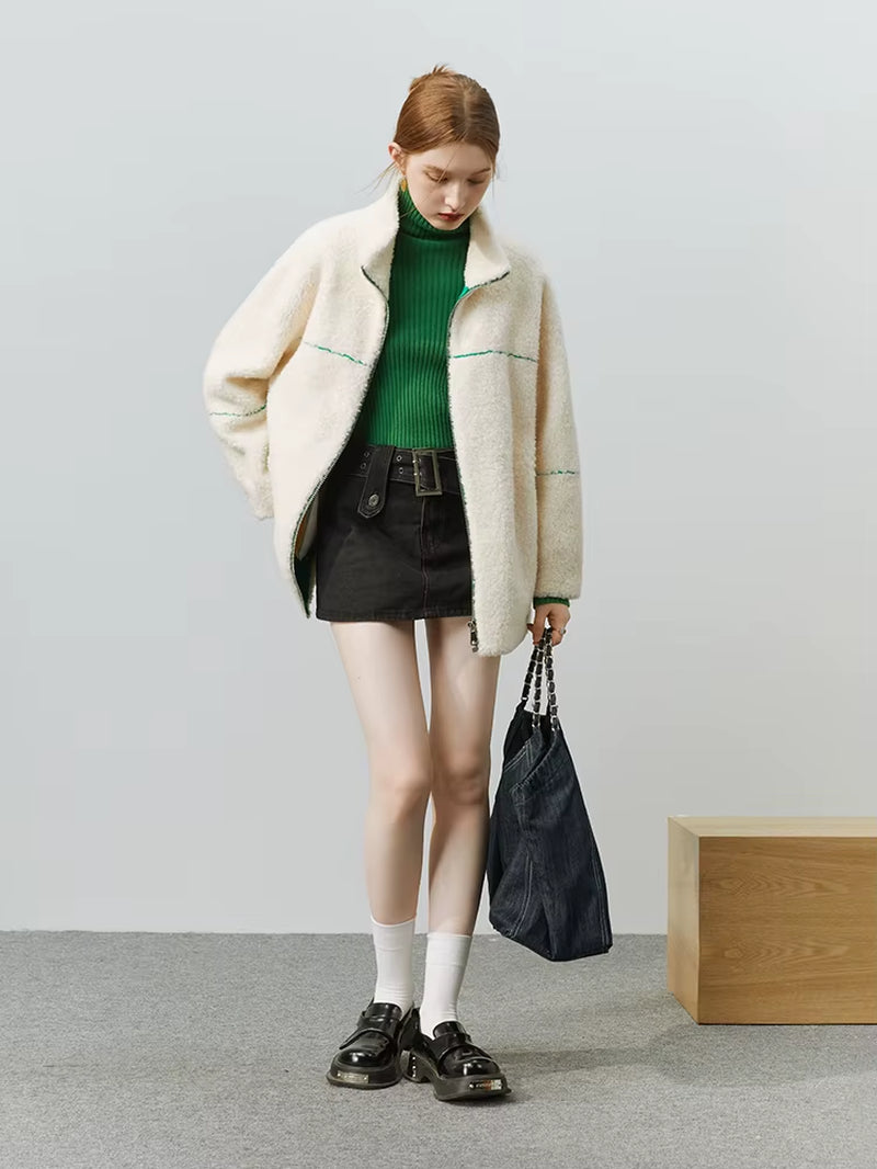 FSLE Korean Style Sports Fur Coats